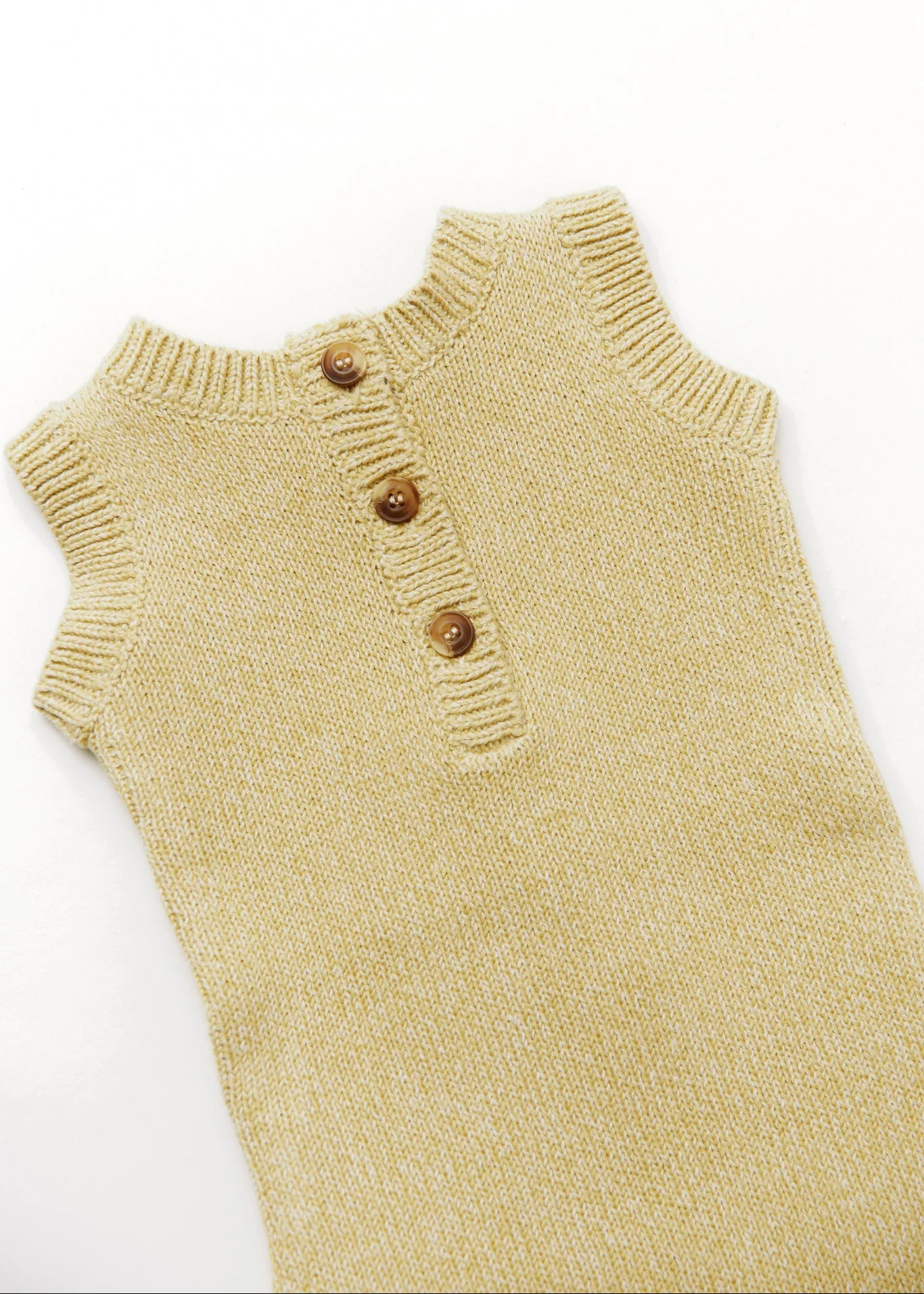 Bay Mustard Knitted Romper - Image 3